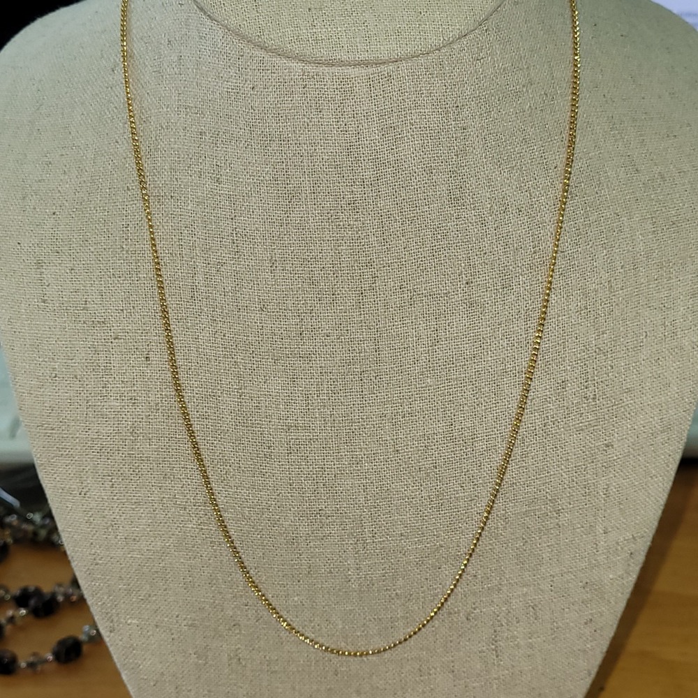 Vintage Swarovski Swan Gold Tone Curb Chain Replacement Necklace 21in